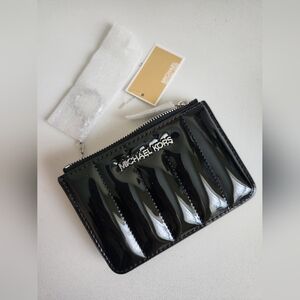 Michael Kors Coin Pouch with ID Key Holder Wallet Black